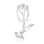 Minimalist Openwork Rose Brooch