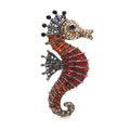 Rhinestone Seahorse Brooch