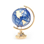 Blue Enamel Desktop Globe Brooch