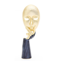 Abstract Face and Hand Brooch