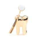 Tooth and Dental Mirror Brooch