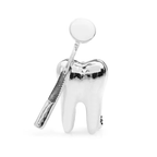 Tooth and Dental Mirror Brooch
