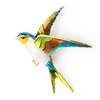 Colorful Enamel Flying Swallow Brooch
