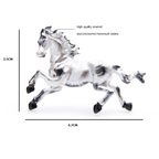 Black and White Enamel Galloping Horse Brooch