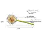 Green Stem Dandelion Brooch