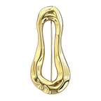 Polished Openwork Waterdrop Brooch