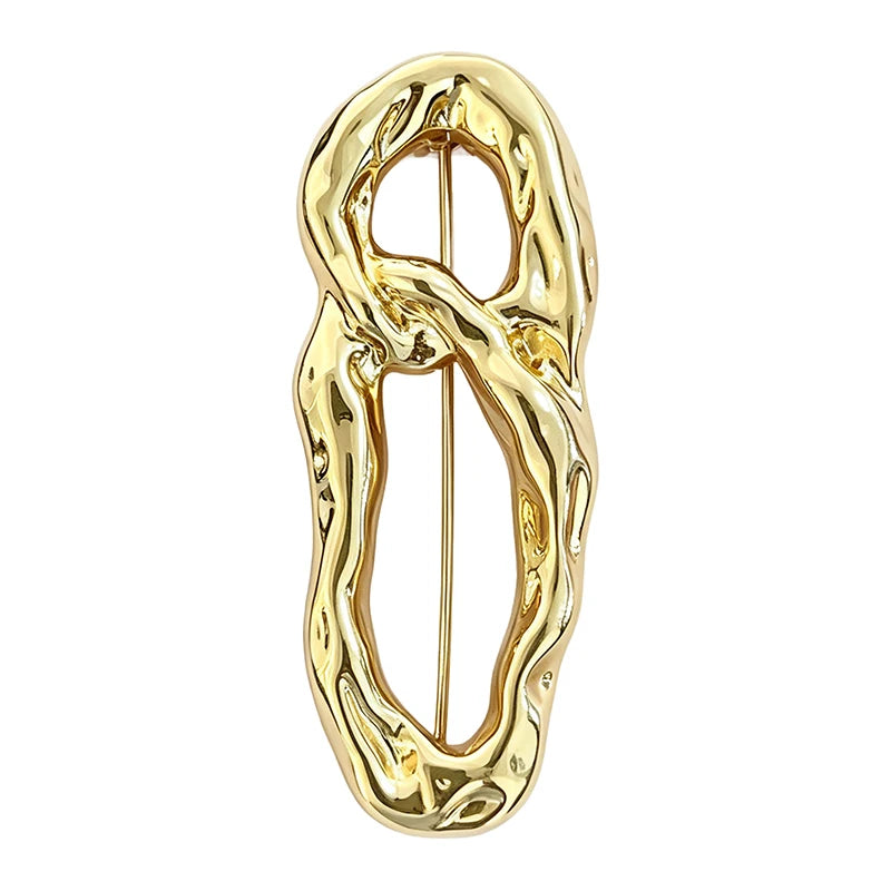 Broche en huit ajourée texturée