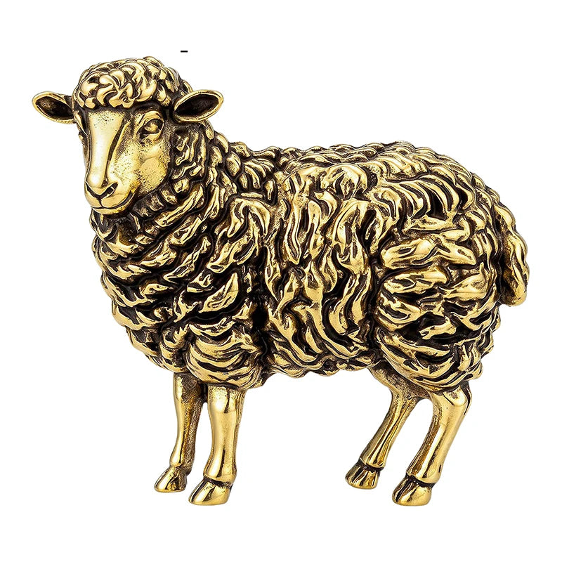 Vintage Textured Standing Sheep Brooch