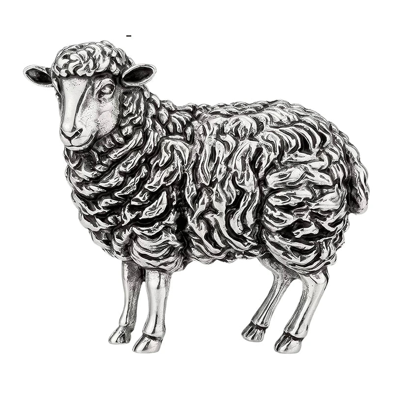 Vintage Textured Standing Sheep Brooch