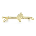 Horse Head and Riding Crop Brooch