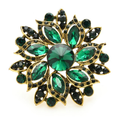 Radiant Marquise Glass Flower Brooch