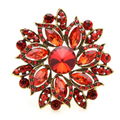 Radiant Marquise Glass Flower Brooch