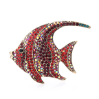 Jeweled Angelfish with Sweeping Fins Brooch