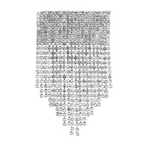 Rectangular Rhinestone Cascade Brooch