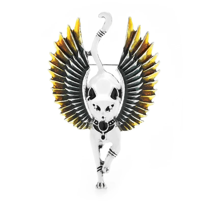 Egyptian Winged Cat Brooch