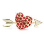 Cupid Arrow and Heart Brooch