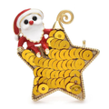 Santa Claus on Golden Star Brooch