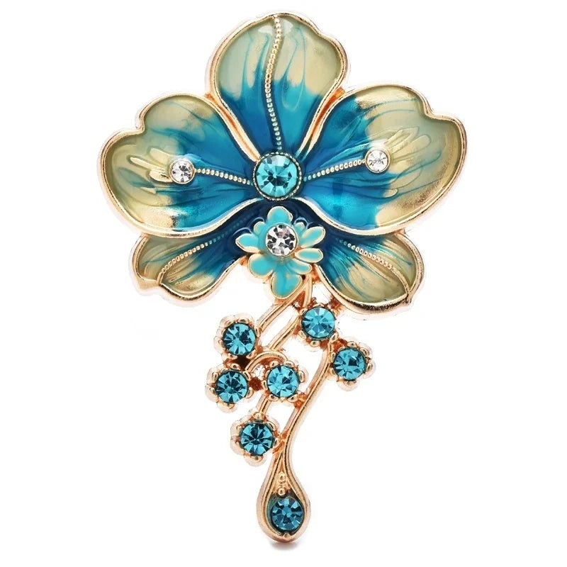 Jeweled Nature and Symbol Motif Brooch