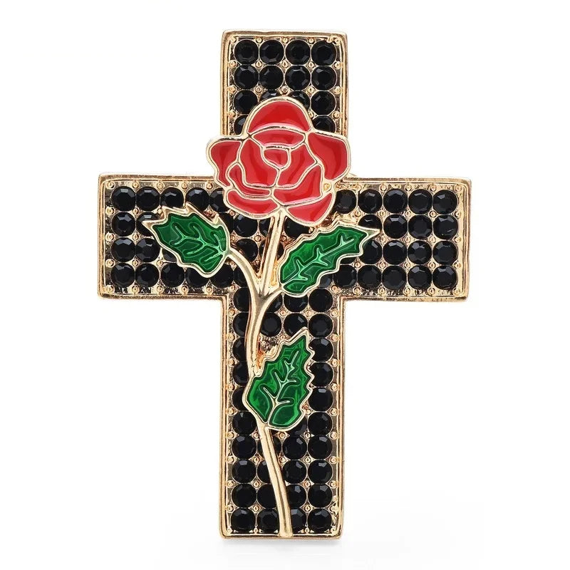 Jeweled Nature and Symbol Motif Brooch