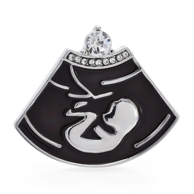 Jeweled Nature and Symbol Motif Brooch