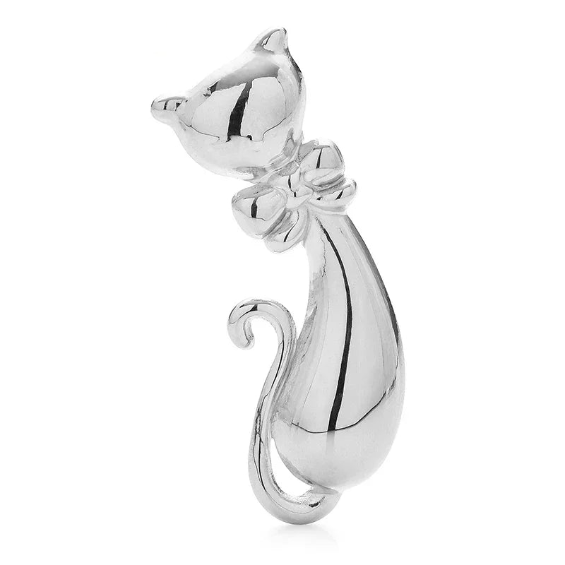 Enamel Botanical and Animal Motif Brooch