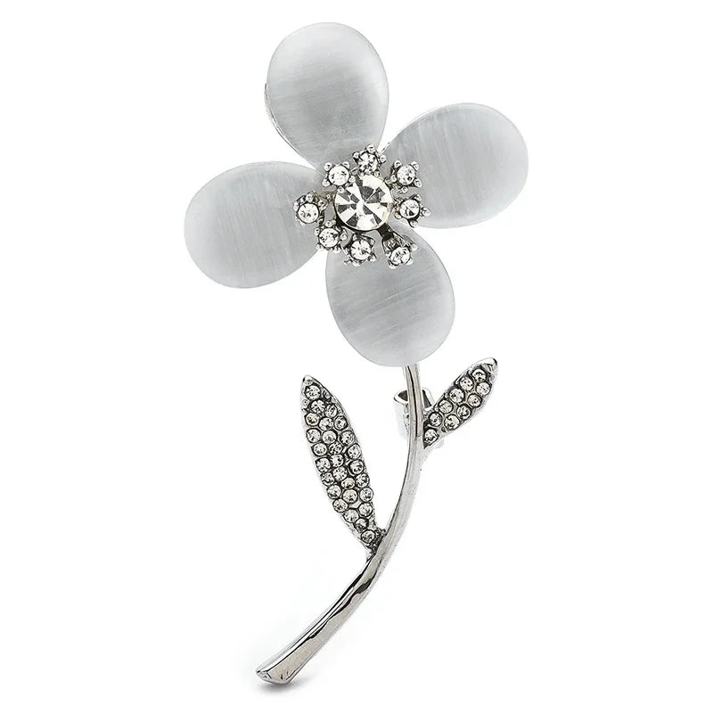 Decorative Bird and Botanical Statement Brooch
