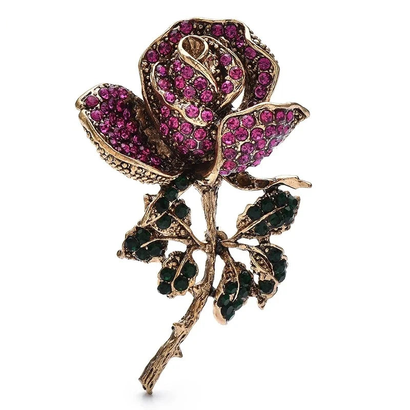 Decorative Bird and Botanical Statement Brooch
