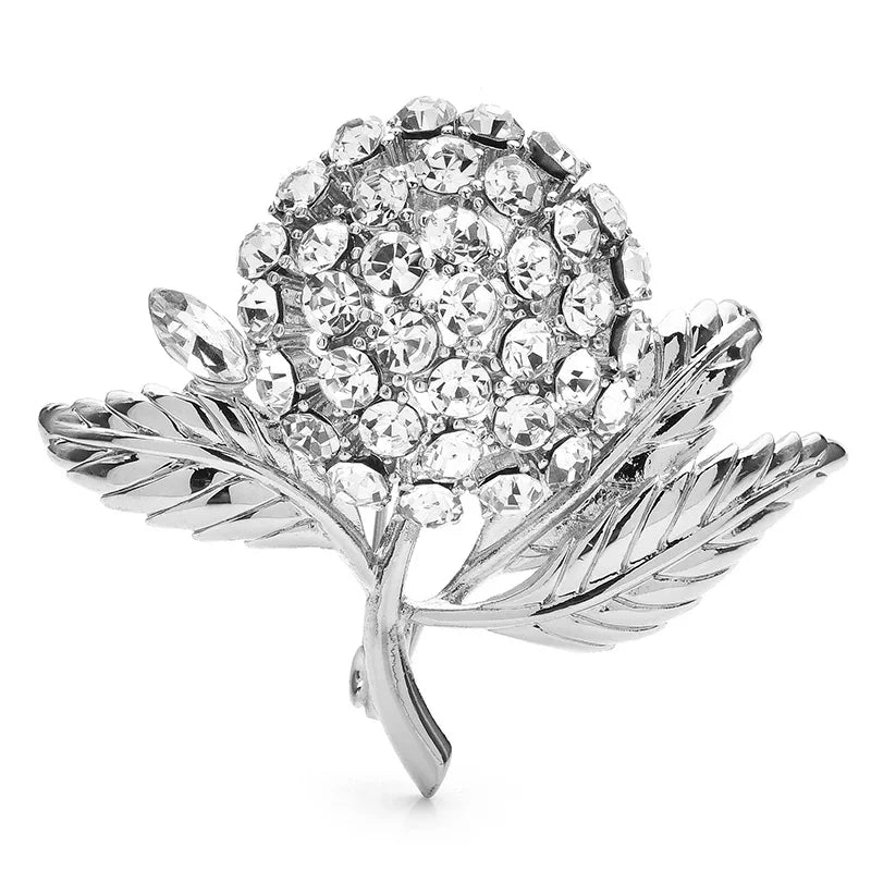 Decorative Bird and Botanical Statement Brooch