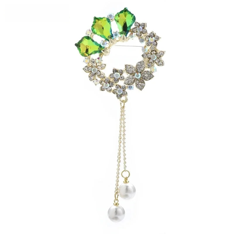Decorative Bird and Botanical Statement Brooch