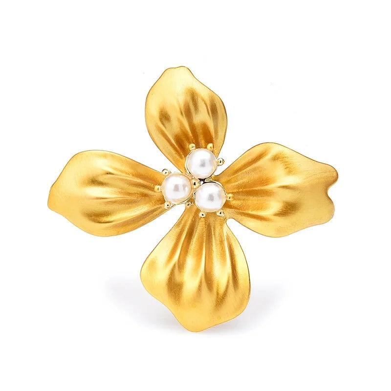 Eclectic Enamel and Jeweled Motif Brooch