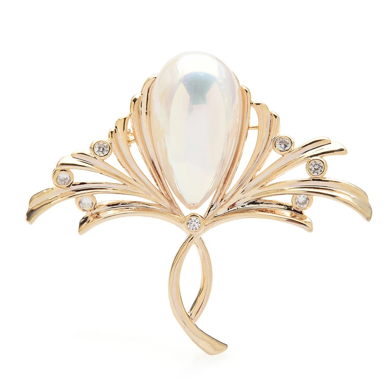 Eclectic Enamel and Jeweled Motif Brooch