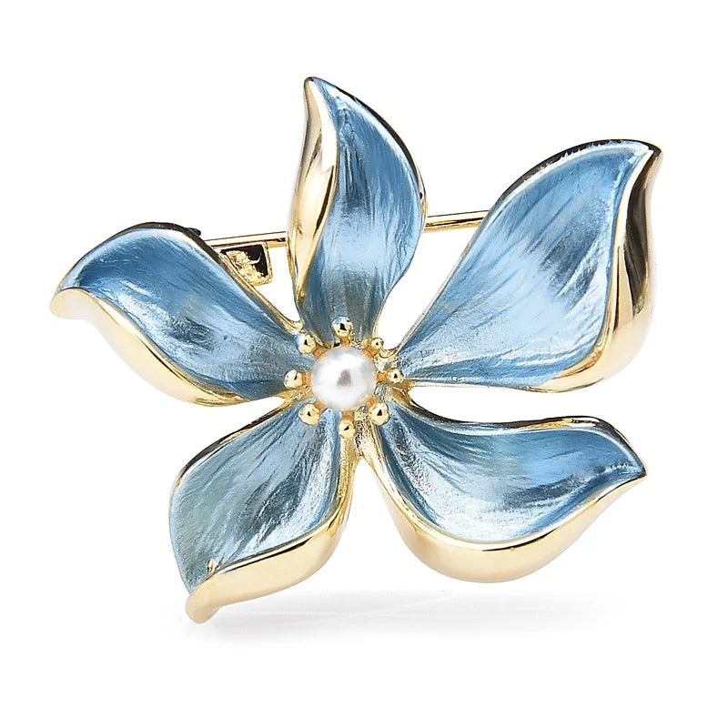 Eclectic Enamel and Jeweled Motif Brooch