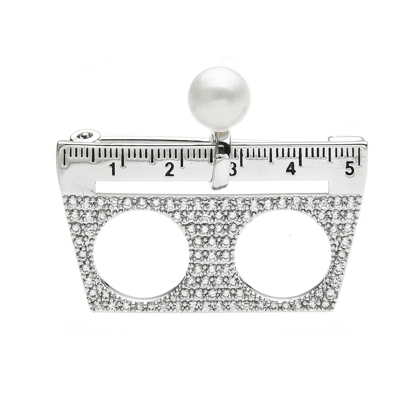 Eclectic Enamel and Jeweled Motif Brooch