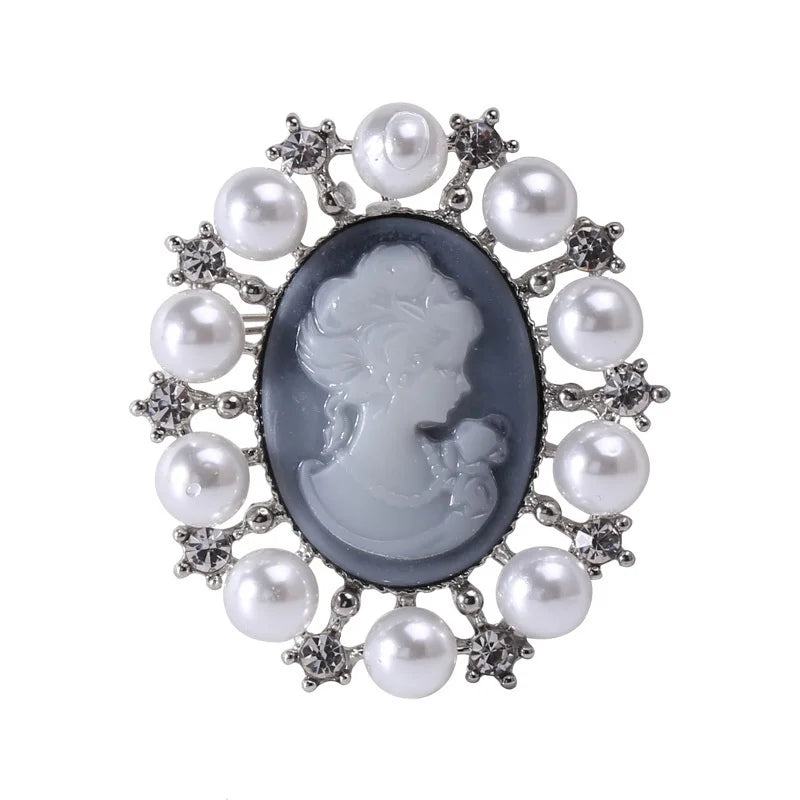 Eclectic Enamel and Jeweled Motif Brooch
