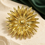 Radiating Daisy Bloom Brooch — styled background