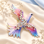Flying Dove with Softly Shaded Wings Brooch — styled background