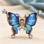 Vintage-Style Patterned Butterfly Brooch — styled background