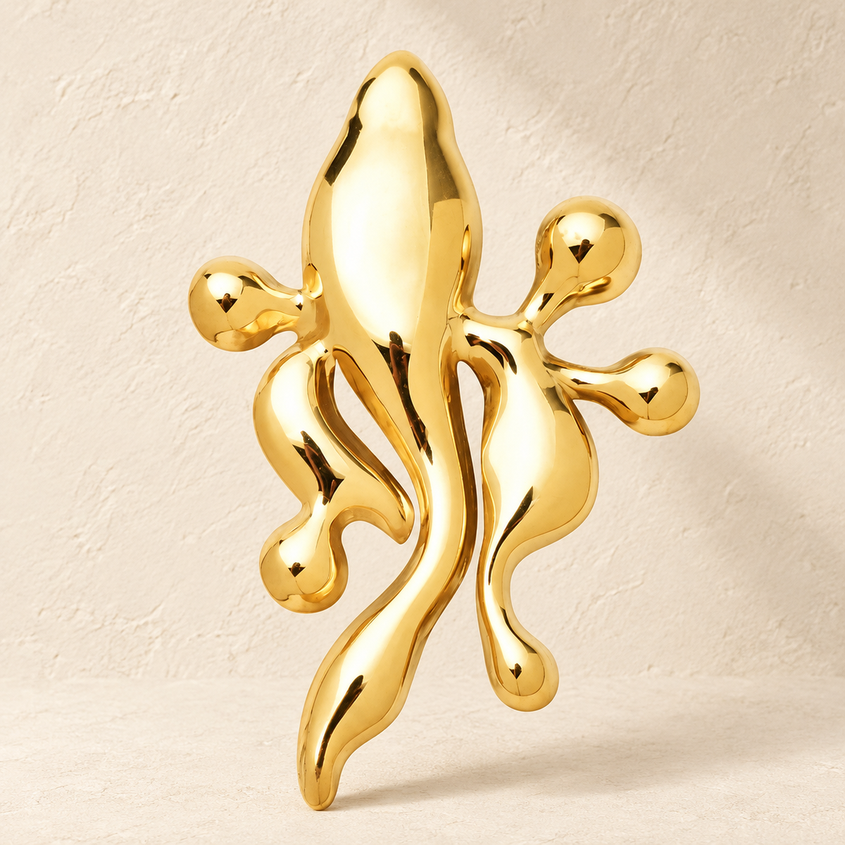 Stylized Sperm Cluster Stainless Steel Brooch — styled background