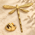 Textured Dragonfly Collar Brooch — styled background