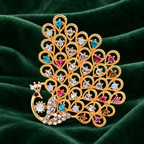 Jeweled Nature and Symbol Motif Brooch — styled background