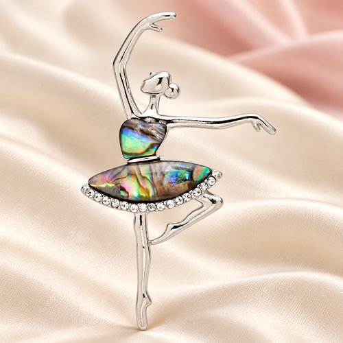 Ballerina with Decorative Tutu Brooch — styled background