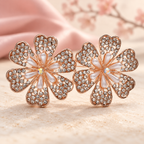 Pearl-Look Cherry Blossom Cluster Brooch — styled background