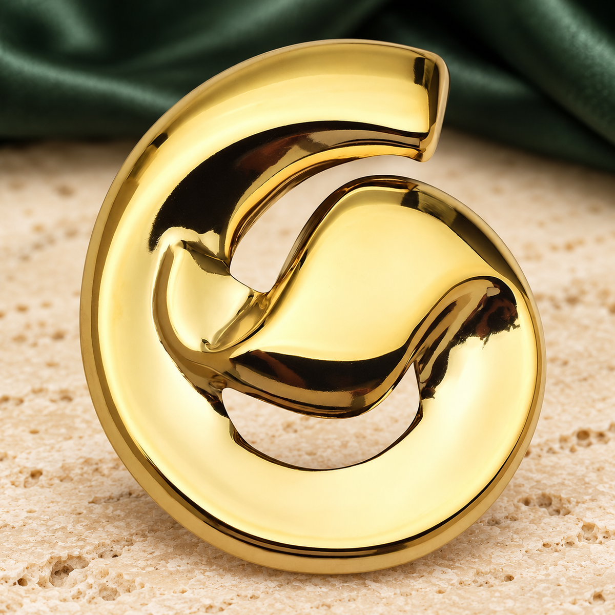 Abstract Circular Wave Brooch — styled background