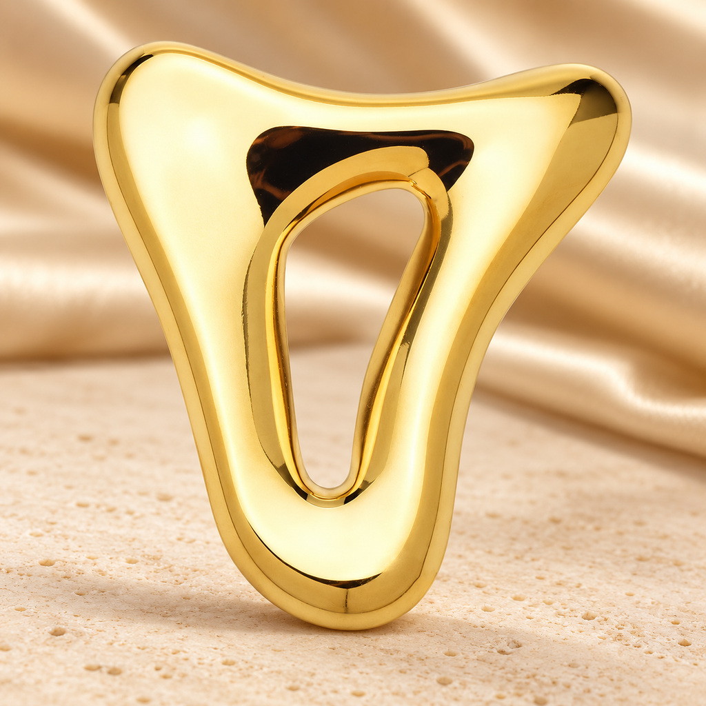 Abstract Open Heart Brooch — styled background
