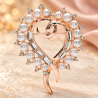 Pearl-Look Heart with Interlocking Letters Brooch — styled background