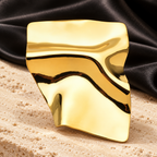 Abstract Wavy Square Brooch — styled background