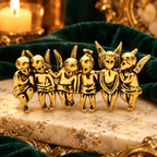 Vintage Angel Chorus Brooch — styled background