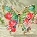 Floral Butterfly Brooch — styled background