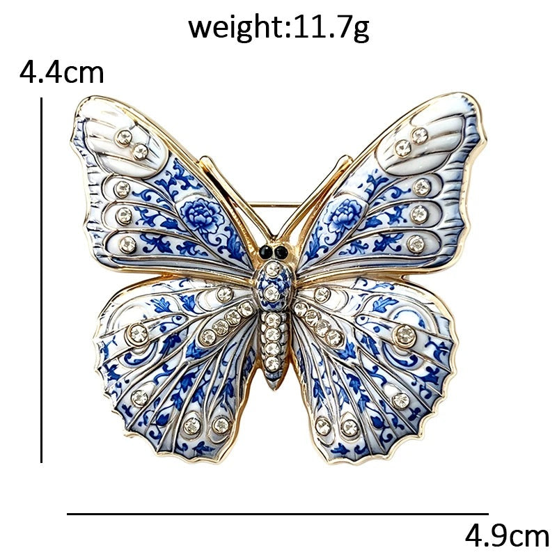 Colorful Enamel Butterfly Brooch dimensions