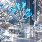 Faceted Faceted Flower Bouquet Brooch styled in a thematic scene